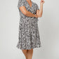 Leota Plus Zebra Print Wrap Dress White Size 1X