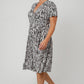 Leota Plus Zebra Print Wrap Dress White Size 1X