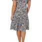 Leota Plus Zebra Print Wrap Dress White Size 1X