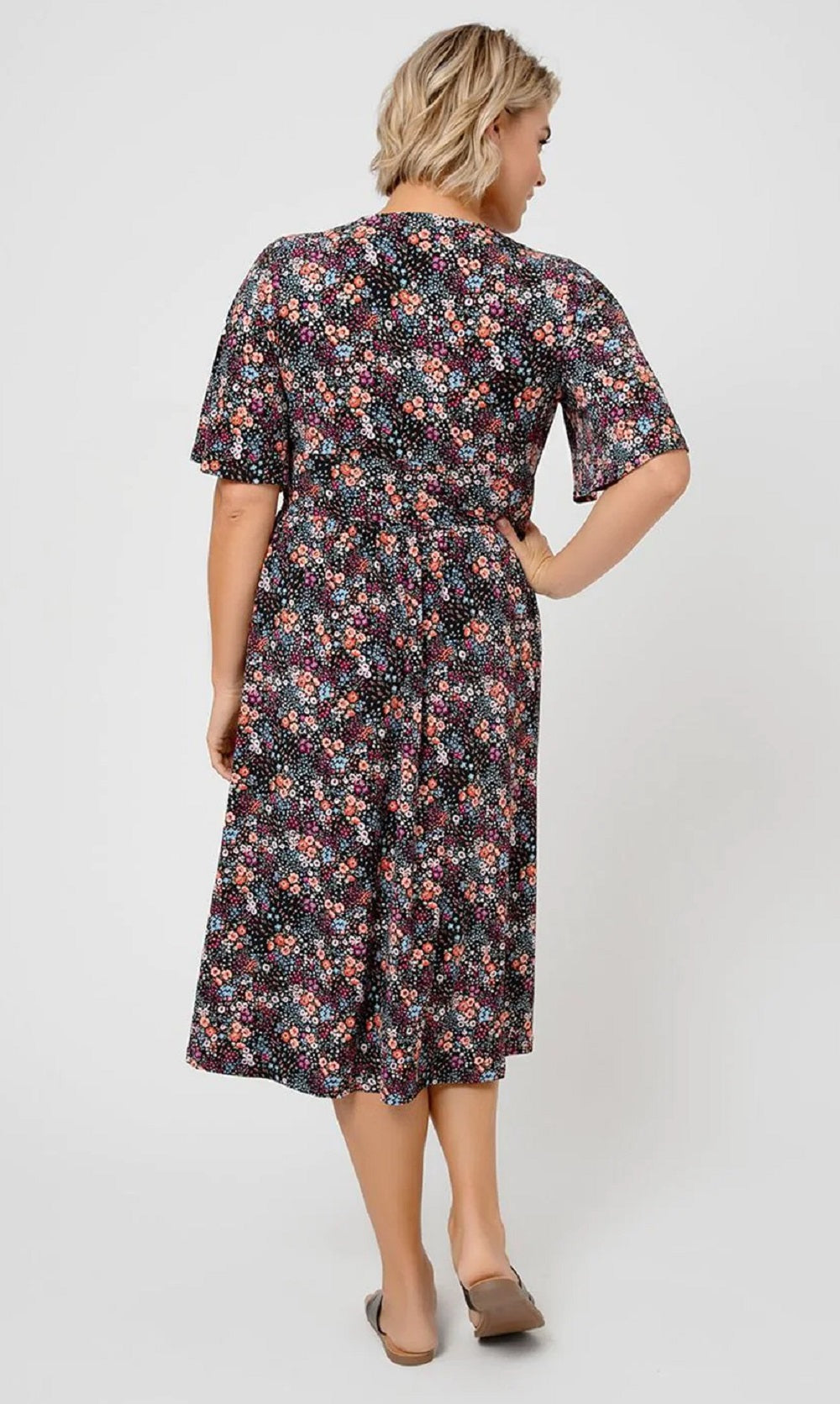 Leota Women's Confetti Floral Lord & Taylor Zoe Dress Black