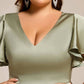 Ever-Pretty - Elegant Satin Midi Dress
