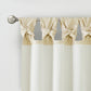 Twist Tab Lined Window Curtain Panel Champagne 50x95