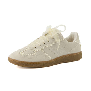 Cushionaire - Women’s Belinda Lace Detail Casual Sneakers