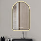 Arched LED Vanity Mirror With Time & Temperature Display