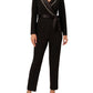 Adrianna Papell - Tie Waist Crepe Jumpsuit