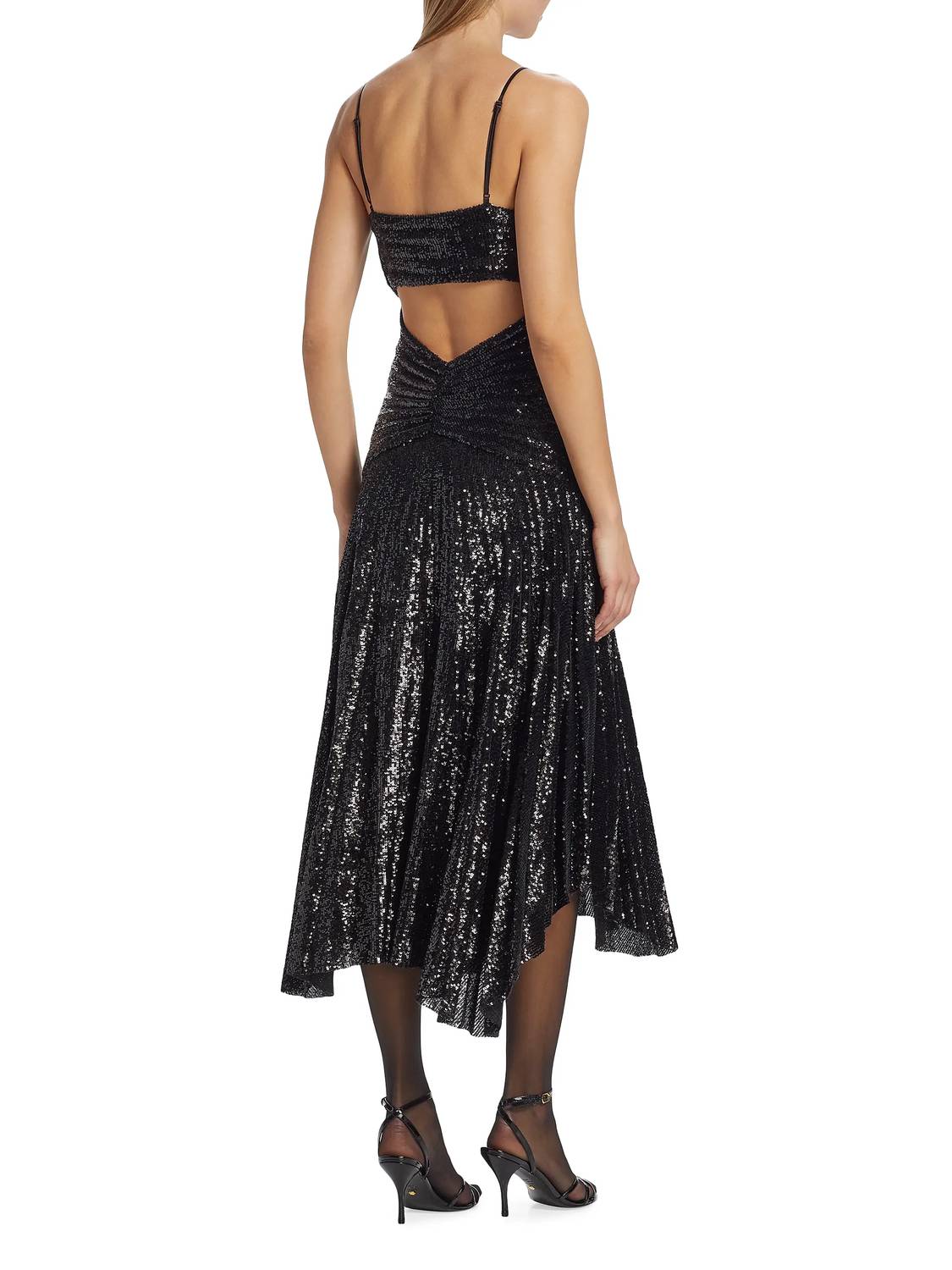 A.L.C. - Lou Sequined Keyhole Midi Dress