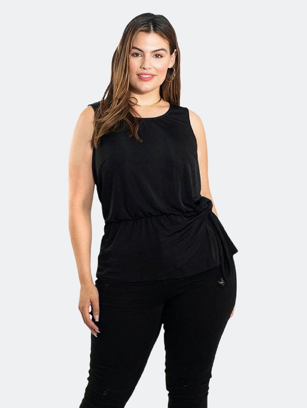 Helen Top in Luxe Jersey Black Black Size 3X