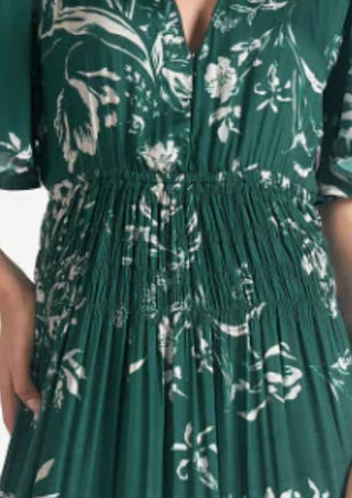 Elan - Short Sleeve Maxi V-neck Tiered Dress