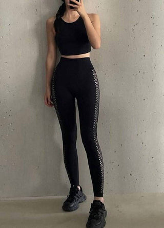 Rockstar Peach - Fishnet Leggings