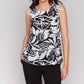 Charlie B - Crew Neck Popover Sleeveless Blouse