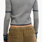 Free People - Women's Gamer Cuff Crop Stretch Cotton Blend Sweater