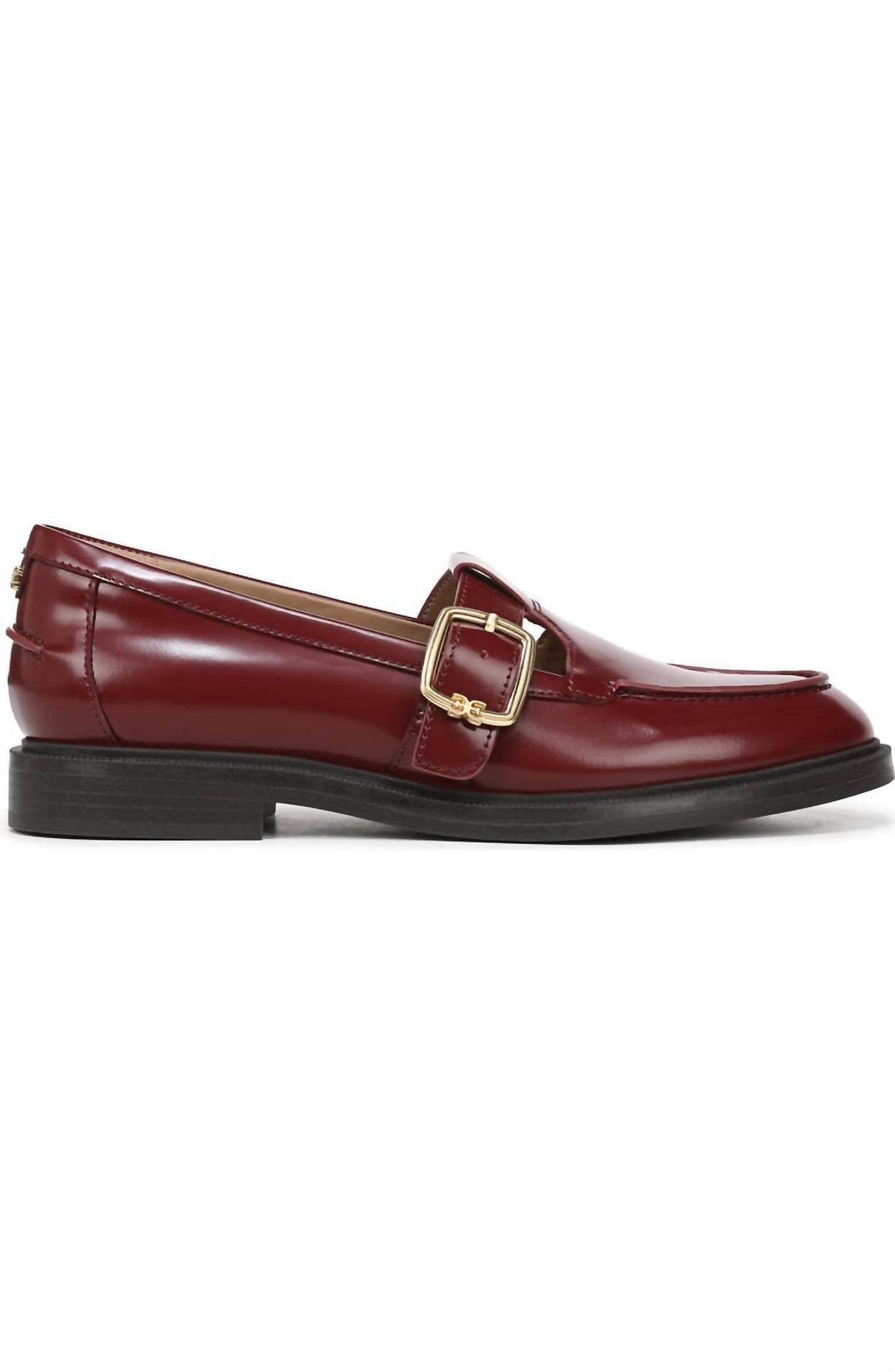 Sam Edelman - Women's Elaina Leather Buckle Detailed Slip On Fashion Loafers