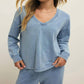 Z Supply - Delphine Knit Denim Sweatshirt