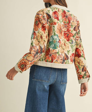 Anniewear - Jacquard Button Down Jacket