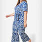 Leota Women's Kayla In Two Tone Floral Jumpsuit Blue