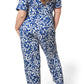 Leota Women's Kayla In Two Tone Floral Jumpsuit Blue