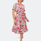 Leota Women's Flutter Lord & Taylor Giselle Dress Pink Size 1X