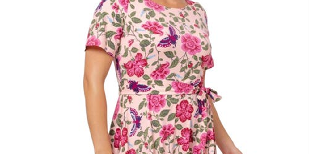 Leota Women's Giselle Floral Dress Pink Size 3X