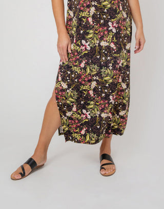 Leota Women's Eva Maxi Dress Brown Size 3X