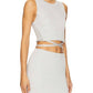 525 America - Stevie Cropped Lurex Tie Tank