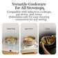 304 Stainless Steel Cookware Set with Tri-ply Lids