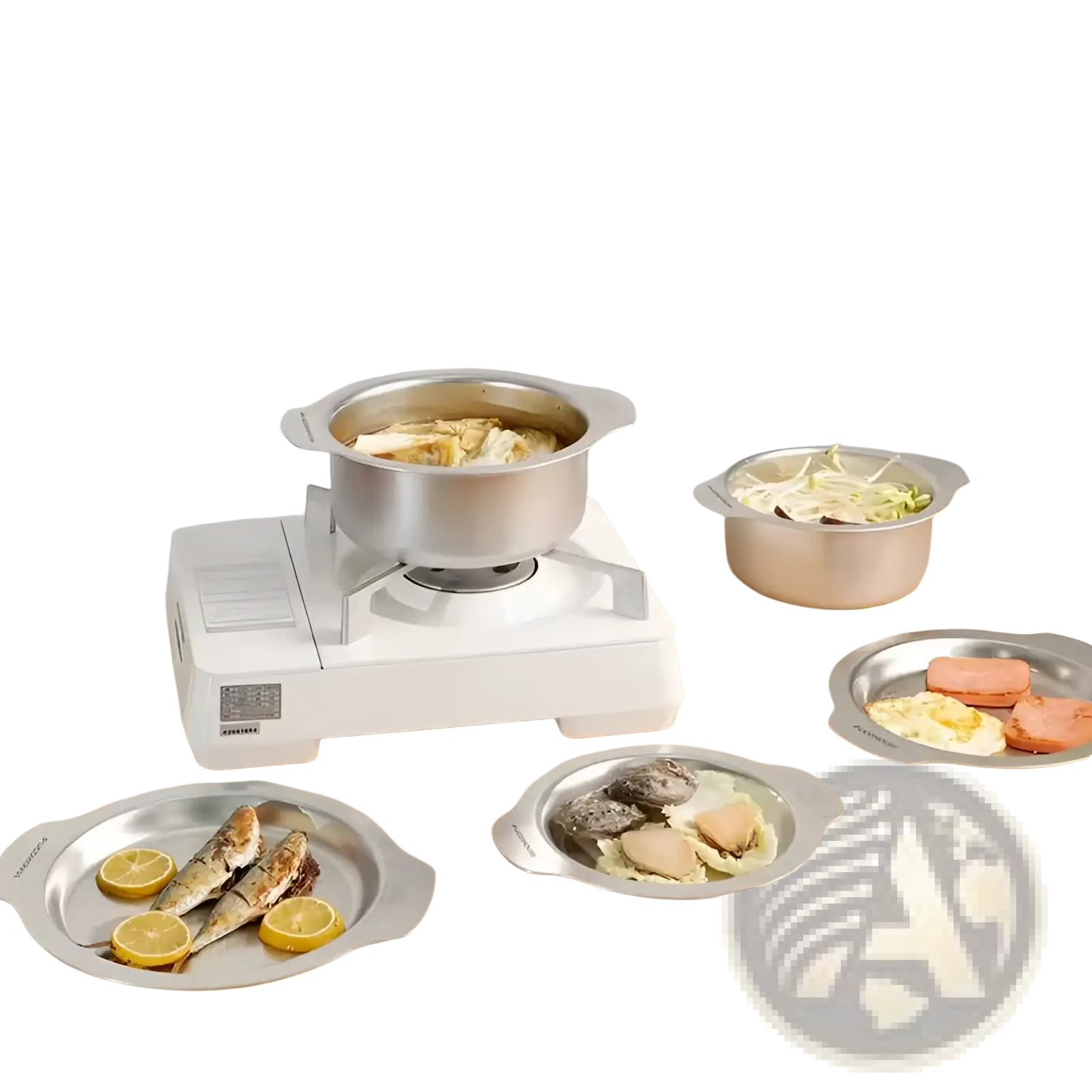 304 Stainless Steel Cookware Set with Tri-ply Lids