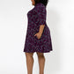 Leota Women's Melanie 3/4 Sleeve Dress (Curve) Purple