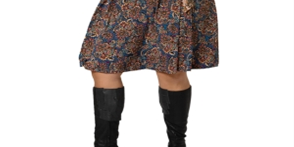 Leota Women's Banded Perfect Wrap Dress Blue Size 1X