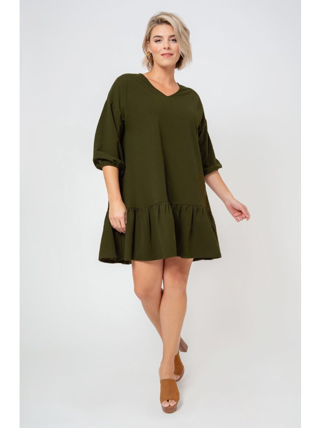 Leota Women's Luna Dress Green Size 3X