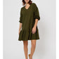 Leota Women's Solid Kalamata Lord & Taylor Luna Dress Green Size 1X