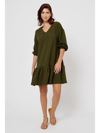 Leota Women's Solid Kalamata Lord & Taylor Luna Dress Green Size 1X