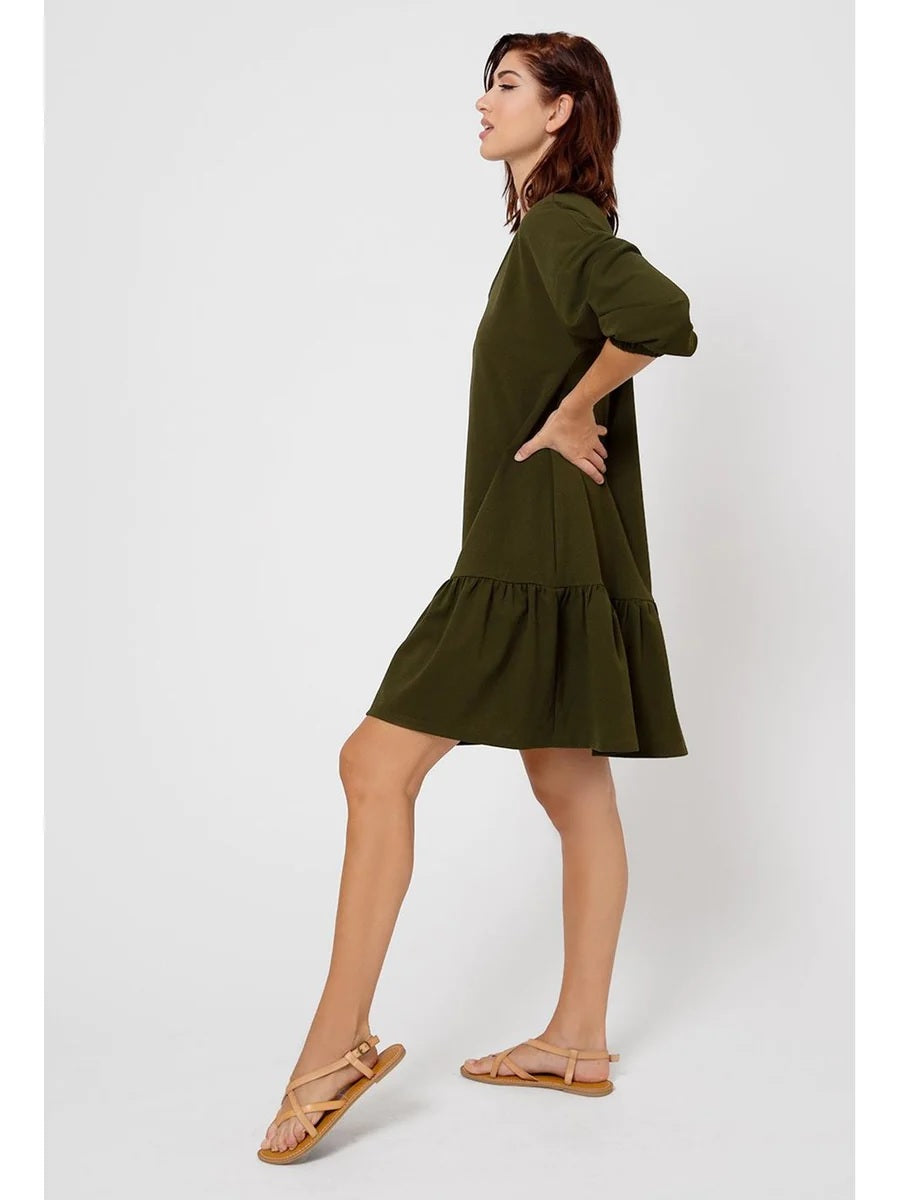 Leota Women's Solid Kalamata Lord & Taylor Luna Dress Green Size 1X