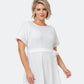 Leota Women's Genesis Eyelet Jersey Dress White Size 1X