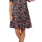 Leota Women's Serenity Dress in Confetti Floral Black Multi 1X Lord & Taylor Multi Size 1X