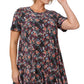 Leota Women's Serenity Dress in Confetti Floral Black Multi 1X Lord & Taylor Multi Size 1X