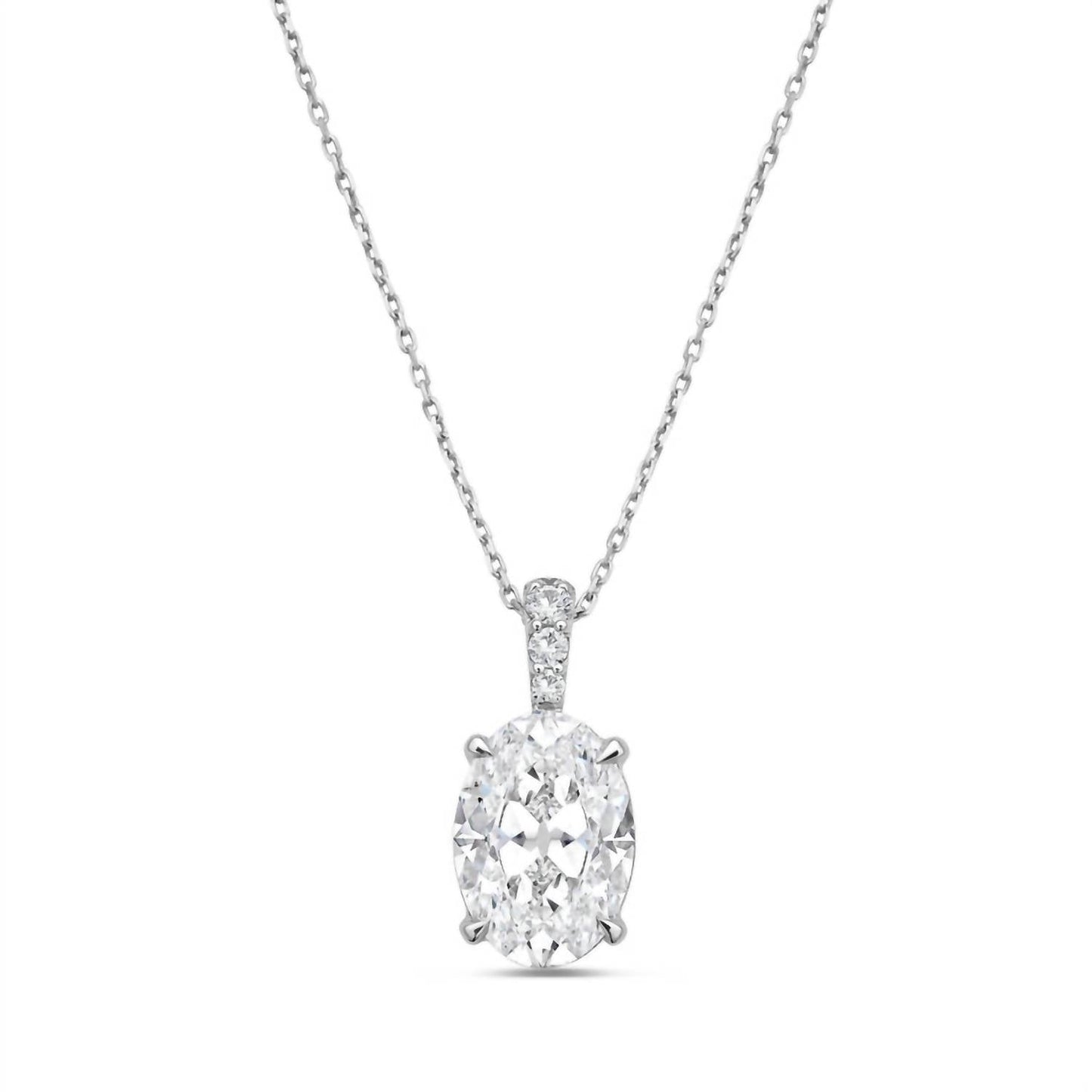 Diana M Jewels - Women's Lab Grown Diamond Solitaire Pendant Necklace