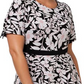 Leota Women's Mackenzie Floral Dress Black Size 1X
