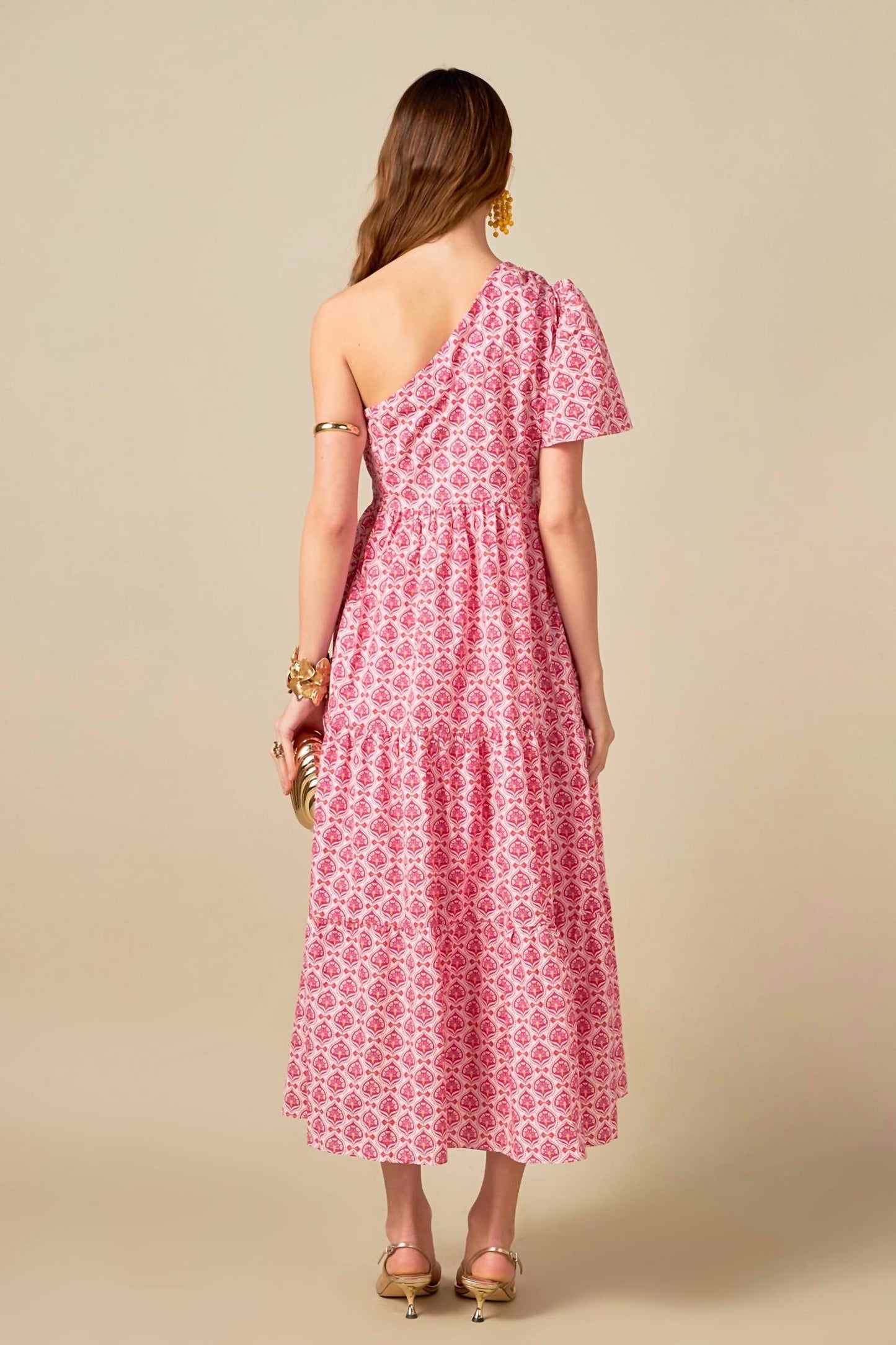 English Factory - Floral One Shoulder Maxi Dress