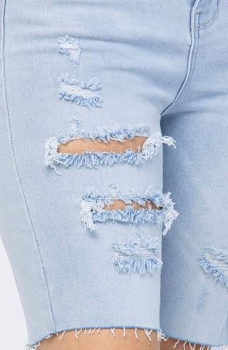 Judy Blue - High Waist Cutoff Bermuda Shorts