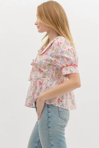 Entro - Floral Peplum Top