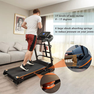 Ksports 16.5 In Wide Foldable Home Treadmill w/ Bluetooth & Fitness Tracking App