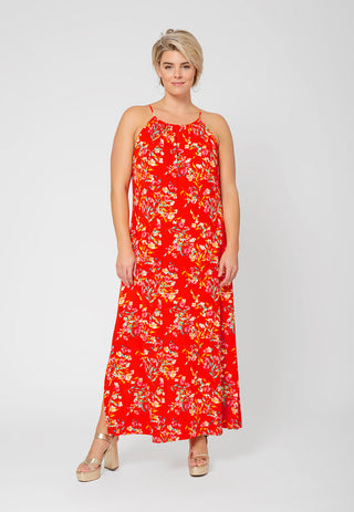 Leota Women's Cameron Floral Maxi Dress Pink Size 3X