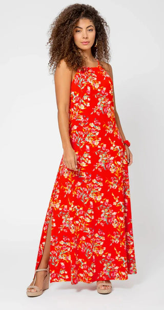 Leota Women's Cameron Floral Maxi Dress Pink Size 3X