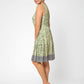 Leota Women's Kristen Sleeveless Ruffle Hem Dress (Curve) Green