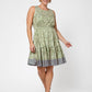 Leota Women's Kristen Sleeveless Ruffle Hem Dress (Curve) Green