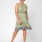 Leota Women's Kristen Sleeveless Ruffle Hem Dress (Curve) Green