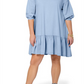 Leota Women's Luna Embroidered Shirtdress Blue