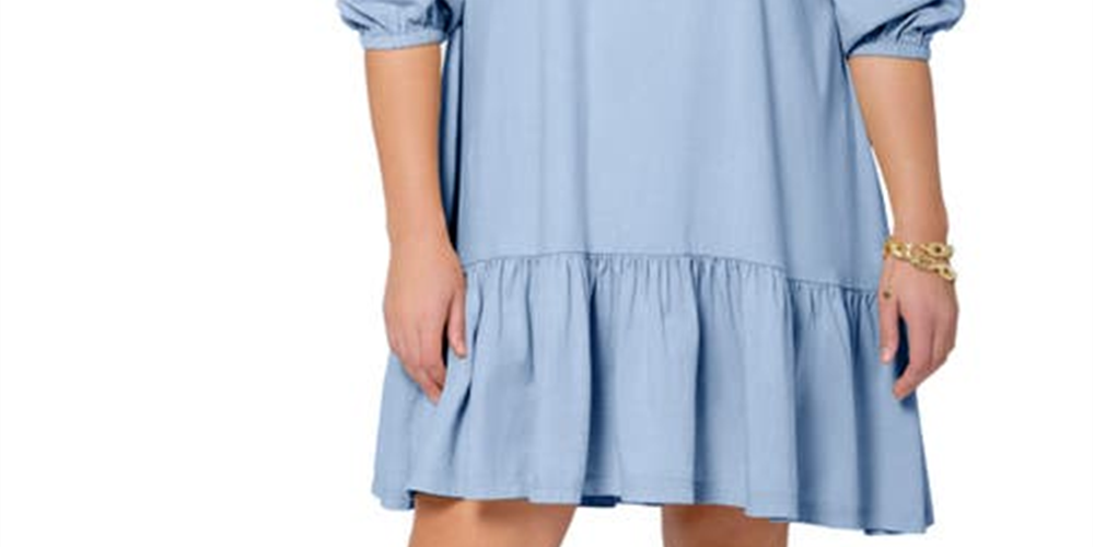 Leota Women's Luna Embroidered Shirtdress Blue