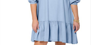 Leota Women's Luna Embroidered Shirtdress Blue