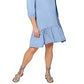 Leota Women's Luna Embroidered Shirtdress Blue